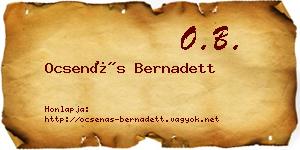 Ocsenás Bernadett névjegykártya